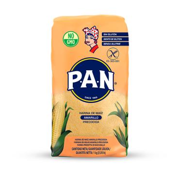 Harina Precozida de MaIz Amarillo P.A.N. Sin Gluten | P.A.N. Vorbereiteter Gelber Maismehl Ohne Gluten