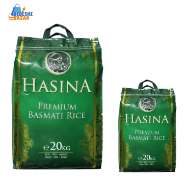 Hasina - 20kg Premium Basmati Rice | Hasina - 20kg Premium Basmati-Reis | হাসিনা - ২০ কেজি প্রিমিয়াম বাসমতি চাল