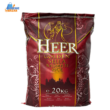 Heer - 20kg Golden Sella Basmati Rice | Heer - 20kg Goldener Sella Basmati-Reis | হীর - ২০ কেজি গোল্ডেন সেলা বাসমতি চাল